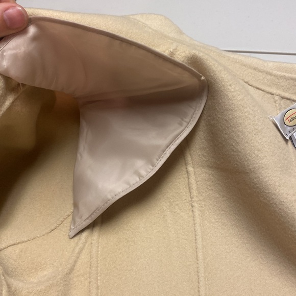 Talbots 100%Wool Open Front Cardigan Blazer Jacket Biege Tan unlined Women’s 8P - Picture 8 of 12